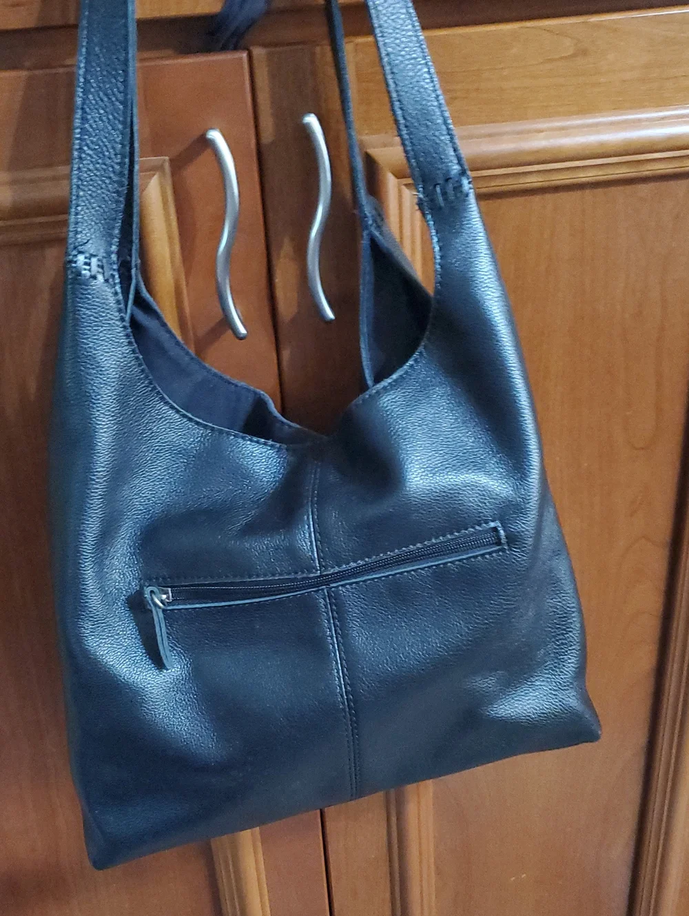 The Sak Black Leather Hobo Bag